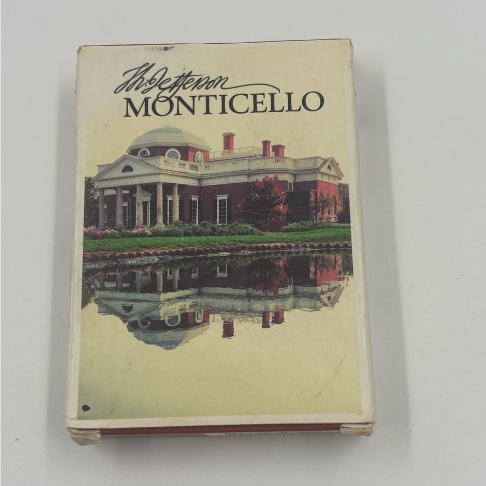 Vintage Monticello Playing Cards Jefferson Estate Collectible Deck